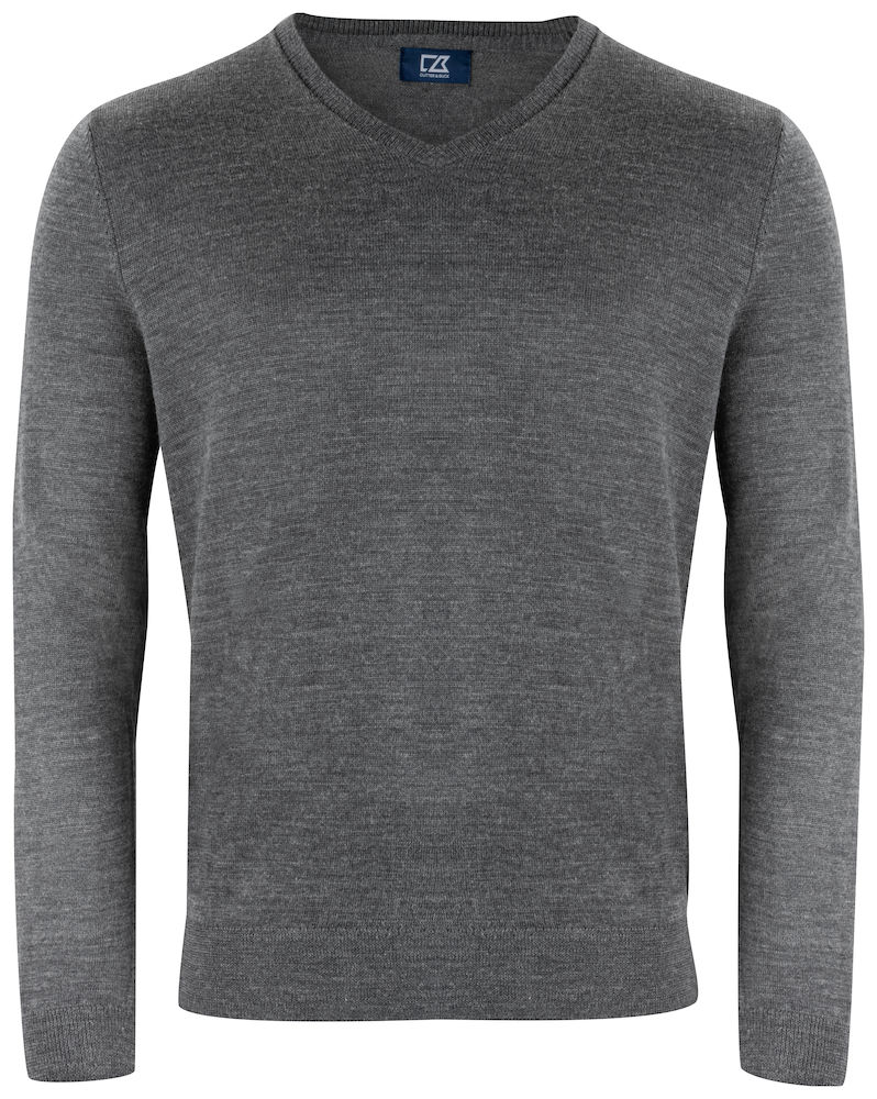 DPG Cutter & Buck Vernon V-Neck Men antraciet melange