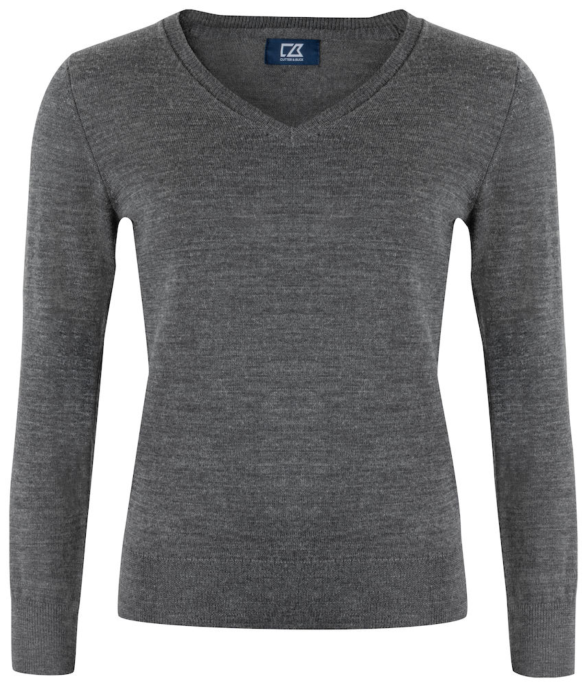 DPG Cutter & Buck Vernon V-Neck Women antraciet melange