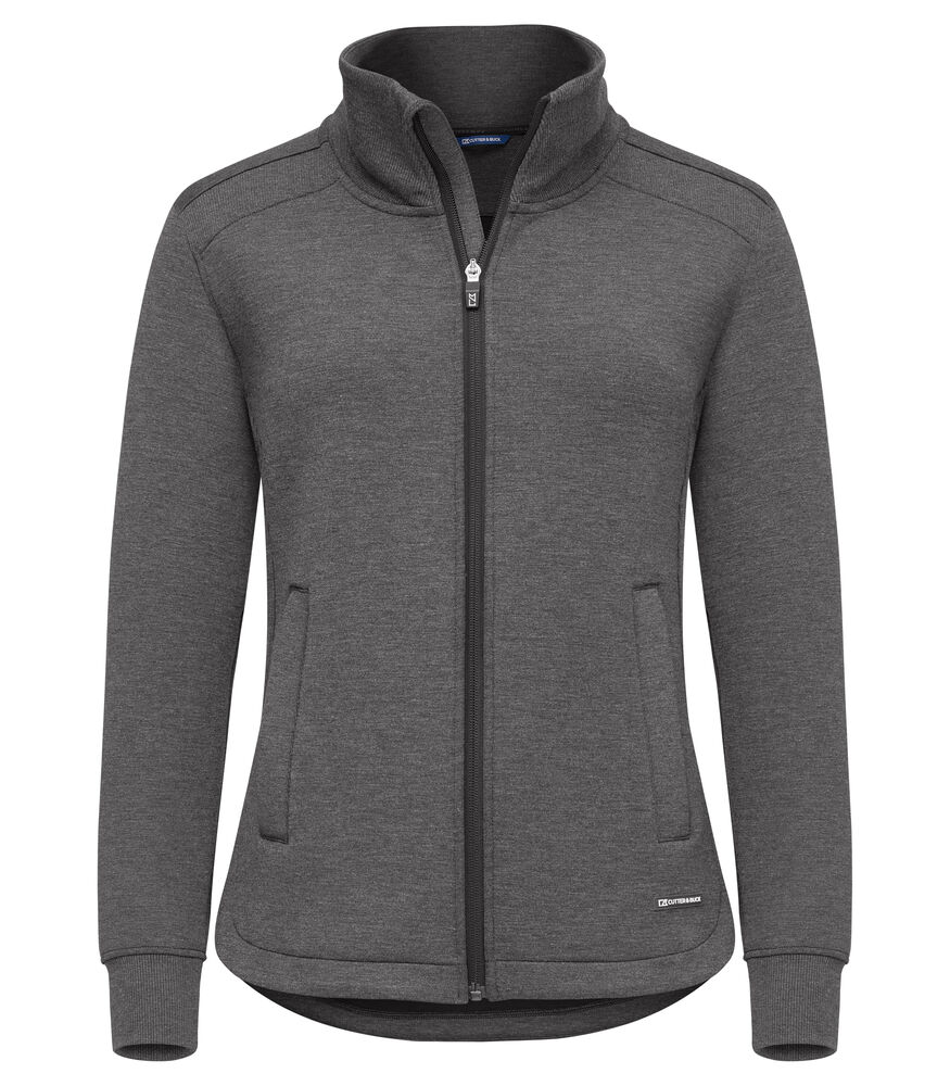 DPG Cutter & Buck Pemberton Cardigan FZ Women antraciet melange