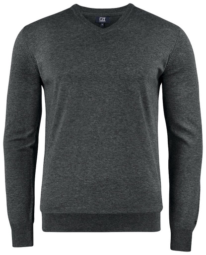 DPG Cutter & Buck Oakville V-Neck Men antraciet melange