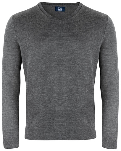 DPG Cutter & Buck Vernon V-Neck Men antraciet melange