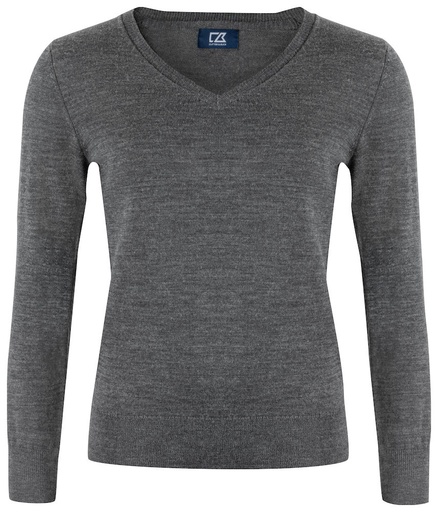 DPG Cutter & Buck Vernon V-Neck Women antraciet melange